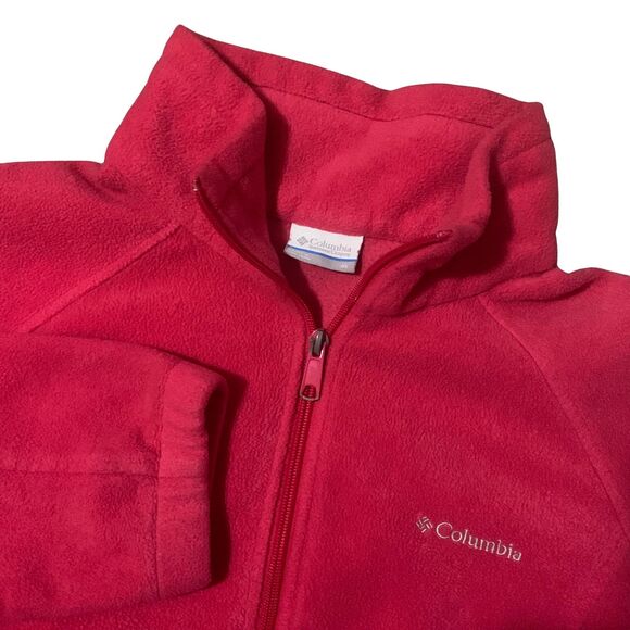 Columbia Jackets & Blazers - Columbia Fleece Jacket Womens XL Pink Long Sleeve Full Zip Mock Neck Outdoor
